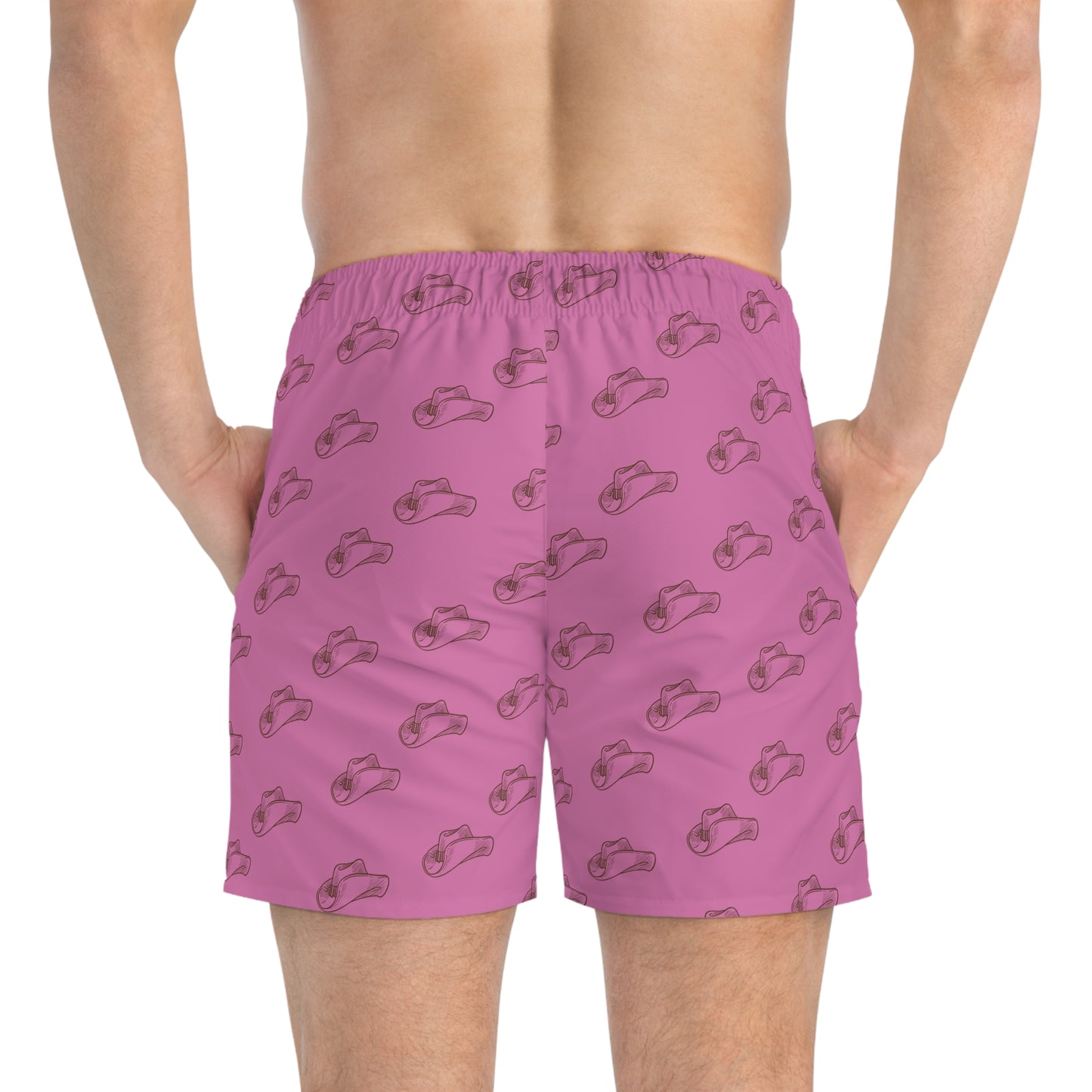 Cowboy Swim Trunks Pink